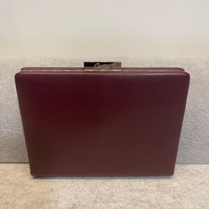 Cartier Deep Burgundy Leather Men's Wallet 💕